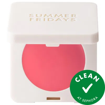 Summer Fridays Blush Butter Balm Hydrating Cream Blush With Peptides Pink Sunset - Warm Peachy Pink 0.14oz/3.5g