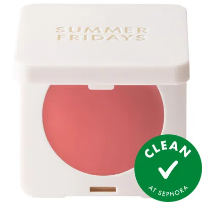 Summer Fridays Blush Butter Balm Hydrating Cream Blush With Peptides Soft Strawberry - Neutral Pink 0.14oz/3.5g