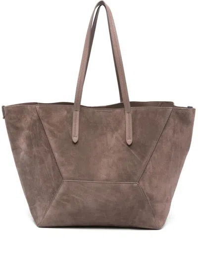 Brunello Cucinelli Suede Shopping Bag