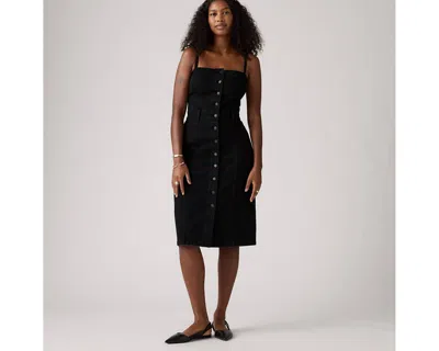 Levi's Denim Bustier Dress In Black