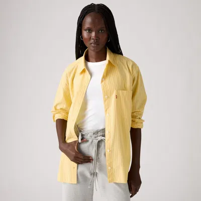 Levi's Harlie Boyfriend Shirt In Yellow