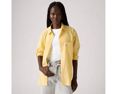 Levi's Harlie Boyfriend Shirt In Yellow