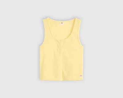 Levi's Dry Goods Pointelle Tank Top In Yellow