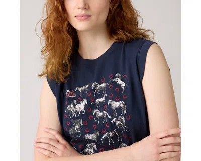 Levi's Graphic Boxy Tank Top In Blue
