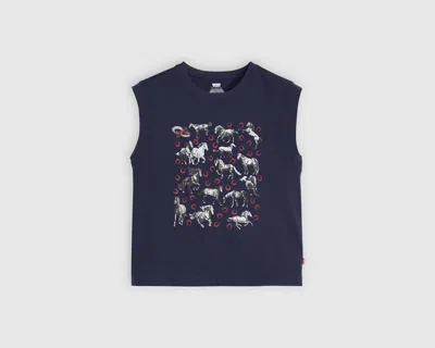 Levi's Graphic Boxy Tank Top In Blue