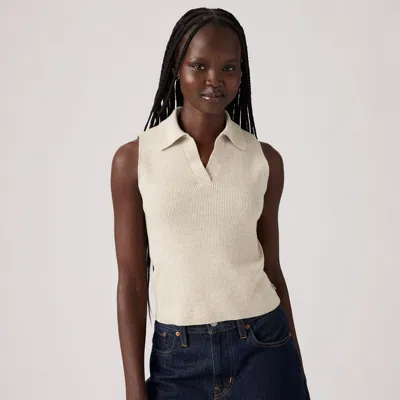 Levi's Talulah Polo Sweater In Neutral