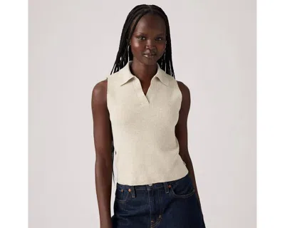 Levi's Talulah Polo Sweater In Neutral