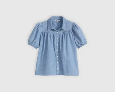 Levi's Lea Short-sleeve Slim Blouse In Blue