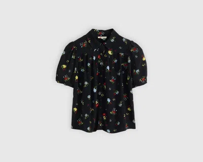 Levi's Lea Short-sleeve Slim Blouse In Black