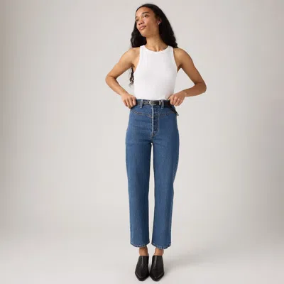 Levi's Ribcage Western Yoke Women's Jeans 33x31 In Blue