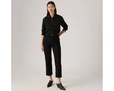Levi's Ribcage Western Yoke Women's Jeans 33x29 In Black
