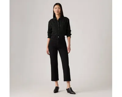 Levi's Ribcage Western Yoke Women's Jeans 33x29 In Black