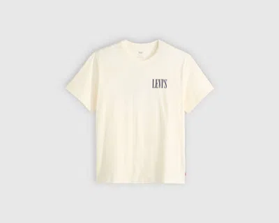 Levi's Cowboy Logo Back Print Relaxed Fit T-shirt In White