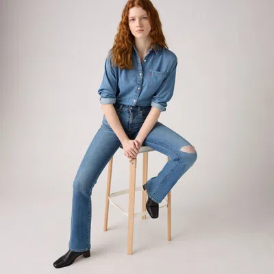 Levi's 725 High-rise Bootcut Women's Jeans 33x34 In Blue