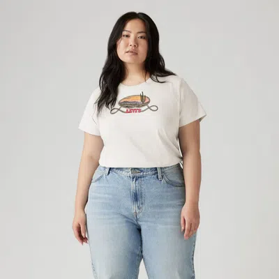 Levi's Plus Size Cotton Perfect Logo T-shirt In White