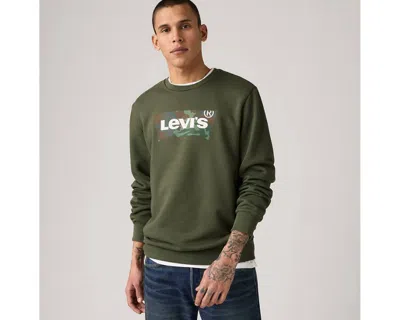 Levi's Standard Graphic Crewneck Sweatshirt In Green