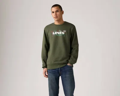 Levi's Standard Graphic Crewneck Sweatshirt In Green