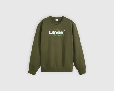 Levi's Standard Graphic Crewneck Sweatshirt In Green
