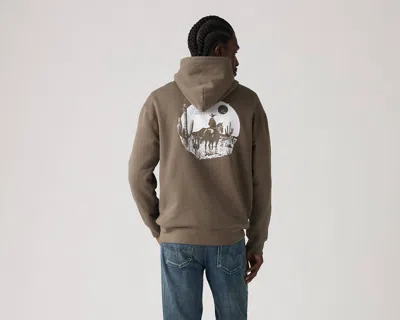 Levi's Relaxed Graphic Hoodie Sweatshirt In Brown