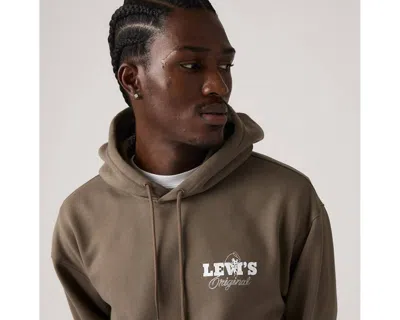 Levi's Relaxed Graphic Hoodie Sweatshirt In Brown