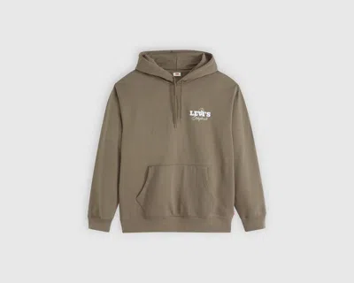 Levi's Relaxed Graphic Hoodie Sweatshirt In Brown
