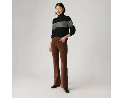 Levi's 726 High-rise Flare Corduroy Women's Pants 32x32 In Brown