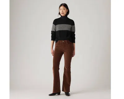 Levi's 726 High-rise Flare Corduroy Women's Pants 32x32 In Brown