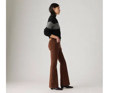 Levi's 726 High-rise Flare Corduroy Women's Pants 32x32 In Brown