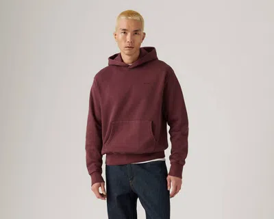 Levi's Authentic Hoodie Sweatshirt In Brown