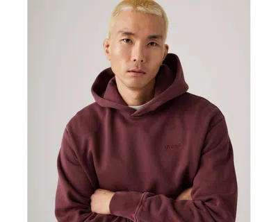 Levi's Authentic Hoodie Sweatshirt In Brown