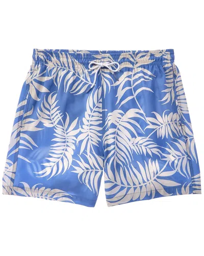 Trunks Surf & Swim Co. Breezy Palms Sano Swim Short In Blue