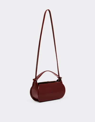 Ferrari Dino Top Handle Bag In Glossy Leather