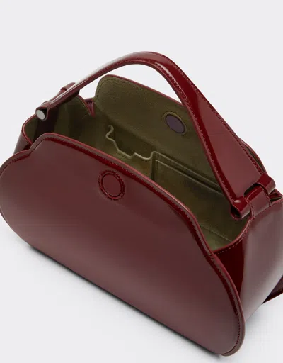 Ferrari Dino Top Handle Bag In Glossy Leather