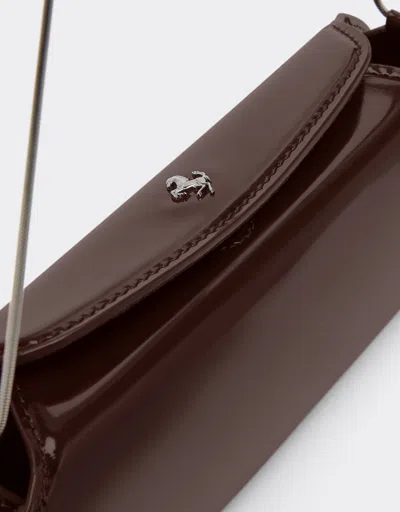 Ferrari Dino Leather Wallet With Shoulder Strap