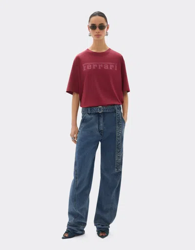 Ferrari Cotton T-shirt With  Logo