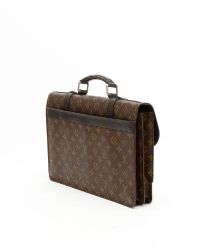 Pre-owned Louis Vuitton Monogram Macassar Larry Business Bag