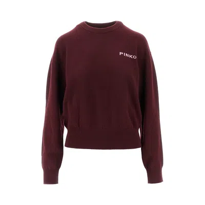 Pinko L And Cashmere Sweater With Logo