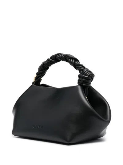 Ganni Mini Bou Top Handle Bag In Black