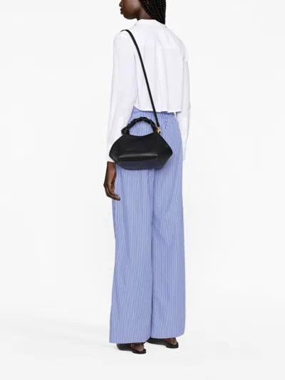 Ganni Mini Bou Top Handle Bag In Black