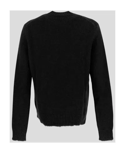 Jil Sander Ribbed Wool Jumper In Black