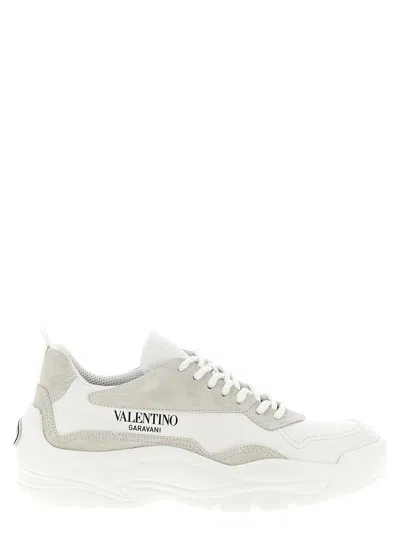 Valentino Two-tone Leather And Suede Gumboy Sneakers