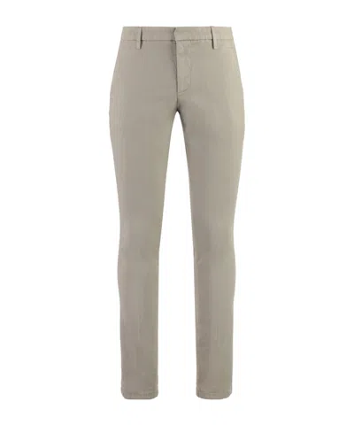 Dondup Gaubert Cotton Chino Trousers In Gray