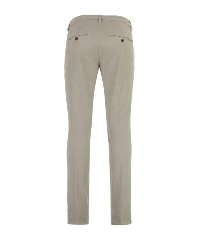 Dondup Gaubert Cotton Chino Trousers In Gray