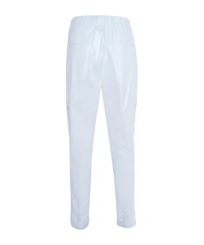 Peserico White Cargo Pants In Blue
