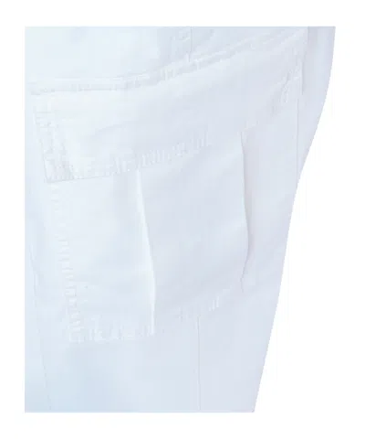 Peserico White Cargo Pants In Blue