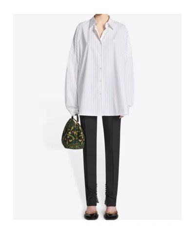 Dries Van Noten Pinstripe Button-down Shirt In Soft Viscose-cotton Blend