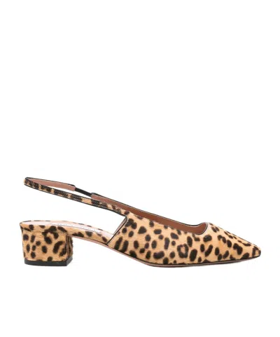 Aquazzura Décolleté New Purist Sling 50 In Brown