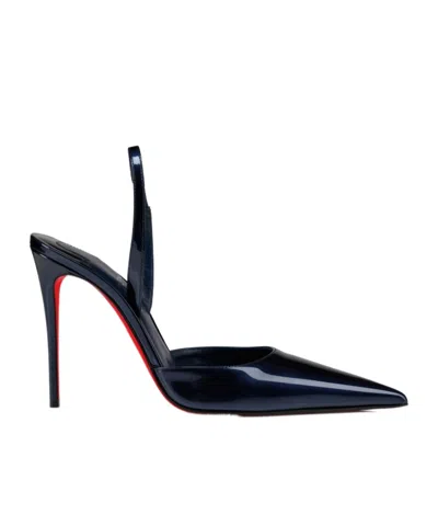 Christian Louboutin Kate Max O Sling 100 Leather Slingback Pump In Black