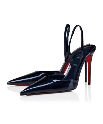 Christian Louboutin Kate Max O Sling 100 Leather Slingback Pump In Black