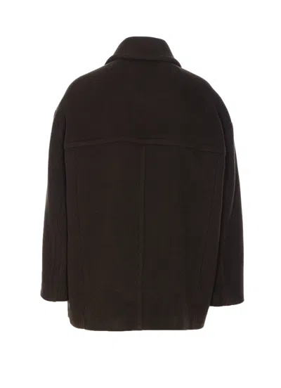 Isabel Marant Fiby Double Breasted Wool Blend Coat Clothing In Burgundy